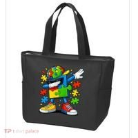 Dabbing Puzzle Autism Tote Bag thumb 3