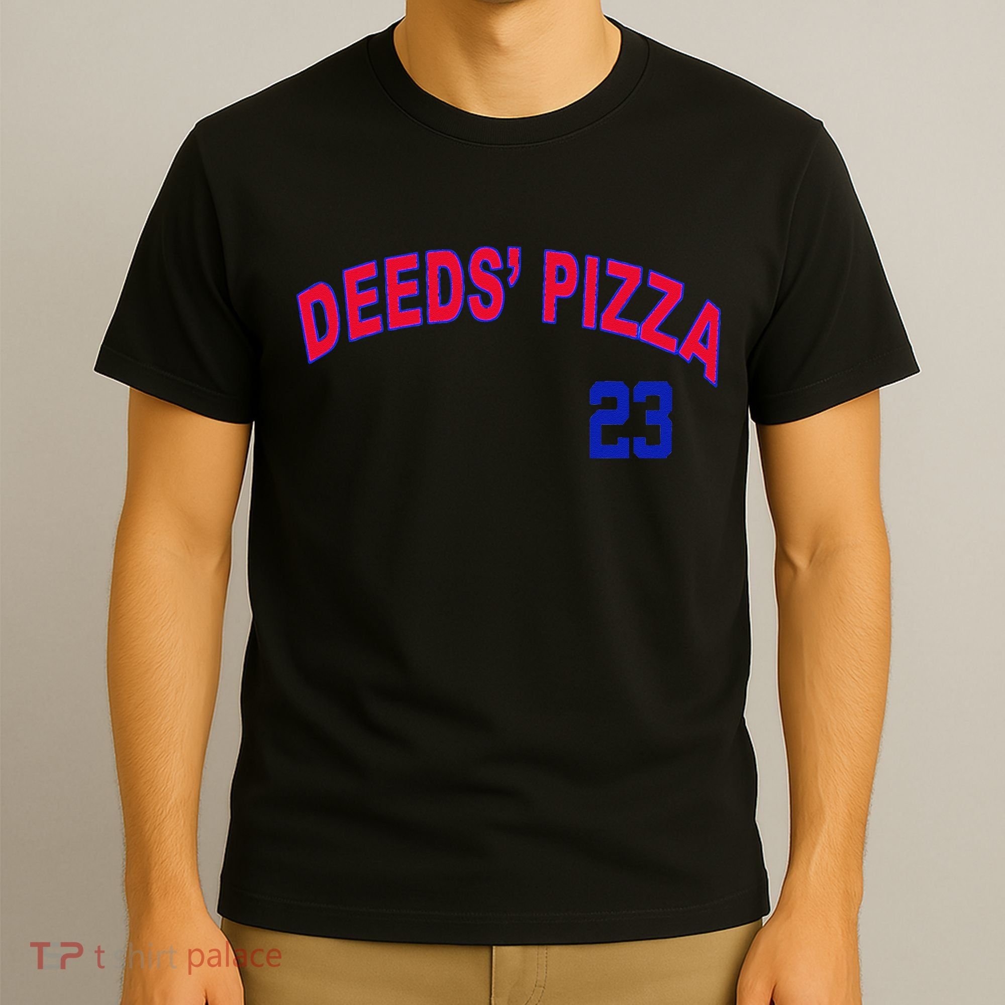 Deeds Pizza Baseball T-Shirt