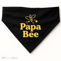 Dad Papa Bee Matching Family Bumblebee Birthday Party USA-Made Doggie Bandana thumb 0