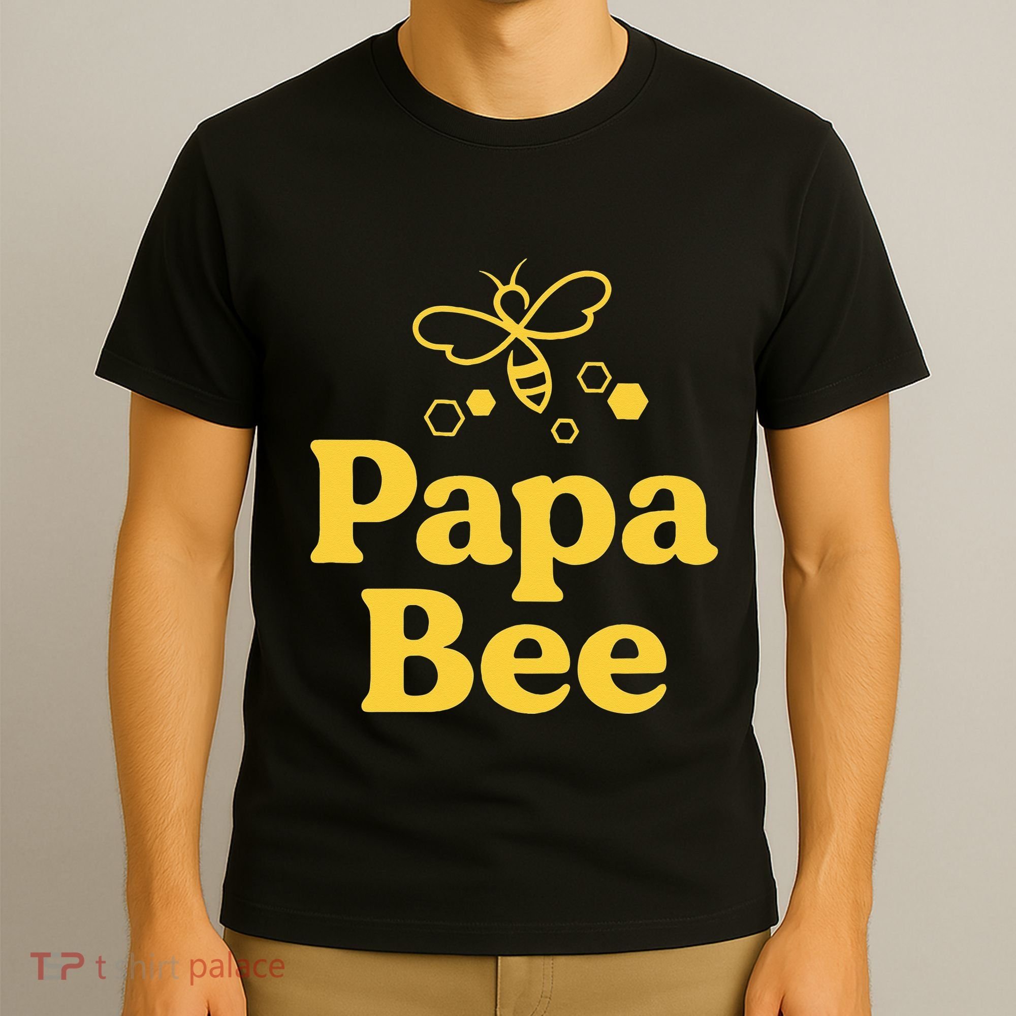 Dad Papa Bee Matching Family Bumblebee Birthday Party T-Shirt