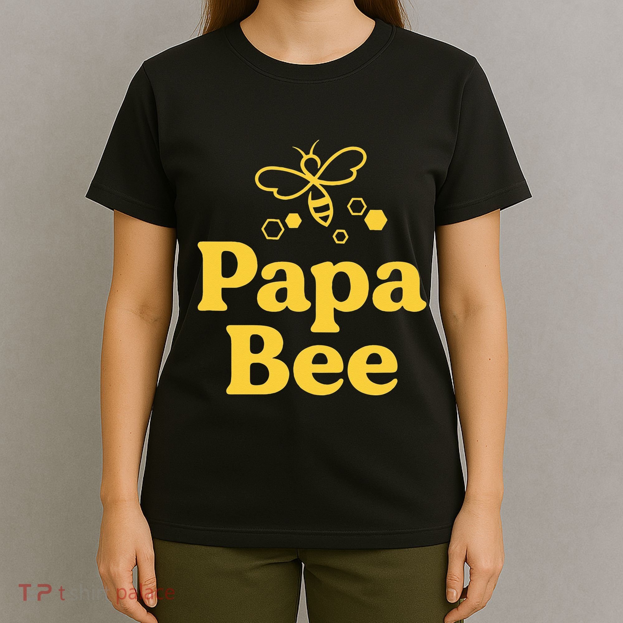 Dad Papa Bee Matching Family Bumblebee Birthday Party T-Shirt