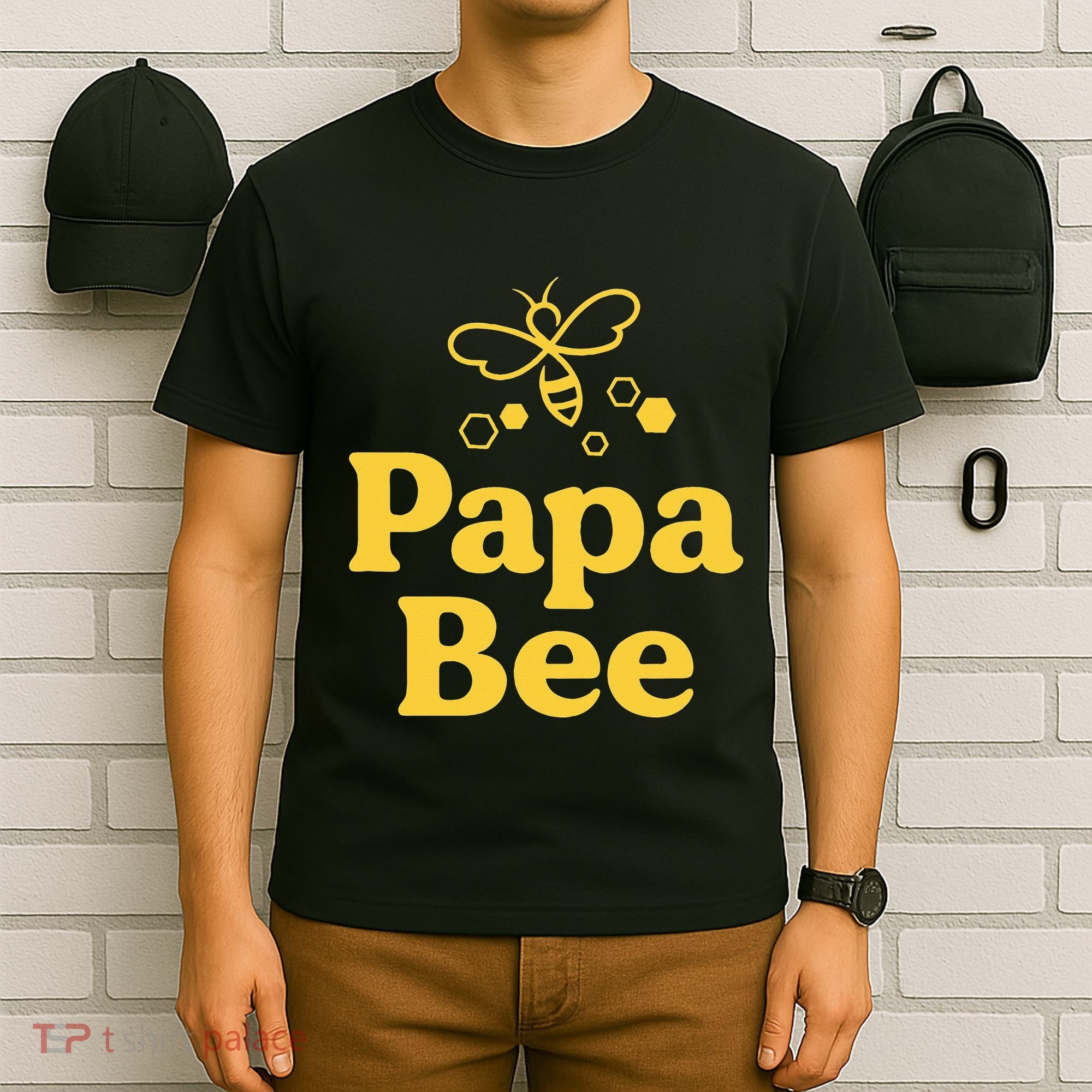 Dad Papa Bee Matching Family Bumblebee Birthday Party T-Shirt