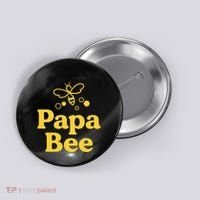 Dad Papa Bee Matching Family Bumblebee Birthday Party Button thumb 0