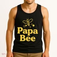 Dad Papa Bee Matching Family Bumblebee Birthday Party Tank Top thumb 3