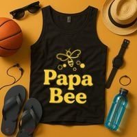 Dad Papa Bee Matching Family Bumblebee Birthday Party Tank Top thumb 4