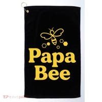 Dad Papa Bee Matching Family Bumblebee Birthday Party Golf Towel thumb 0