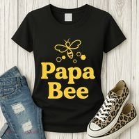 Dad Papa Bee Matching Family Bumblebee Birthday Party Women's T-Shirt thumb 3