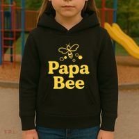 Dad Papa Bee Matching Family Bumblebee Birthday Party Kids Hoodie thumb 3