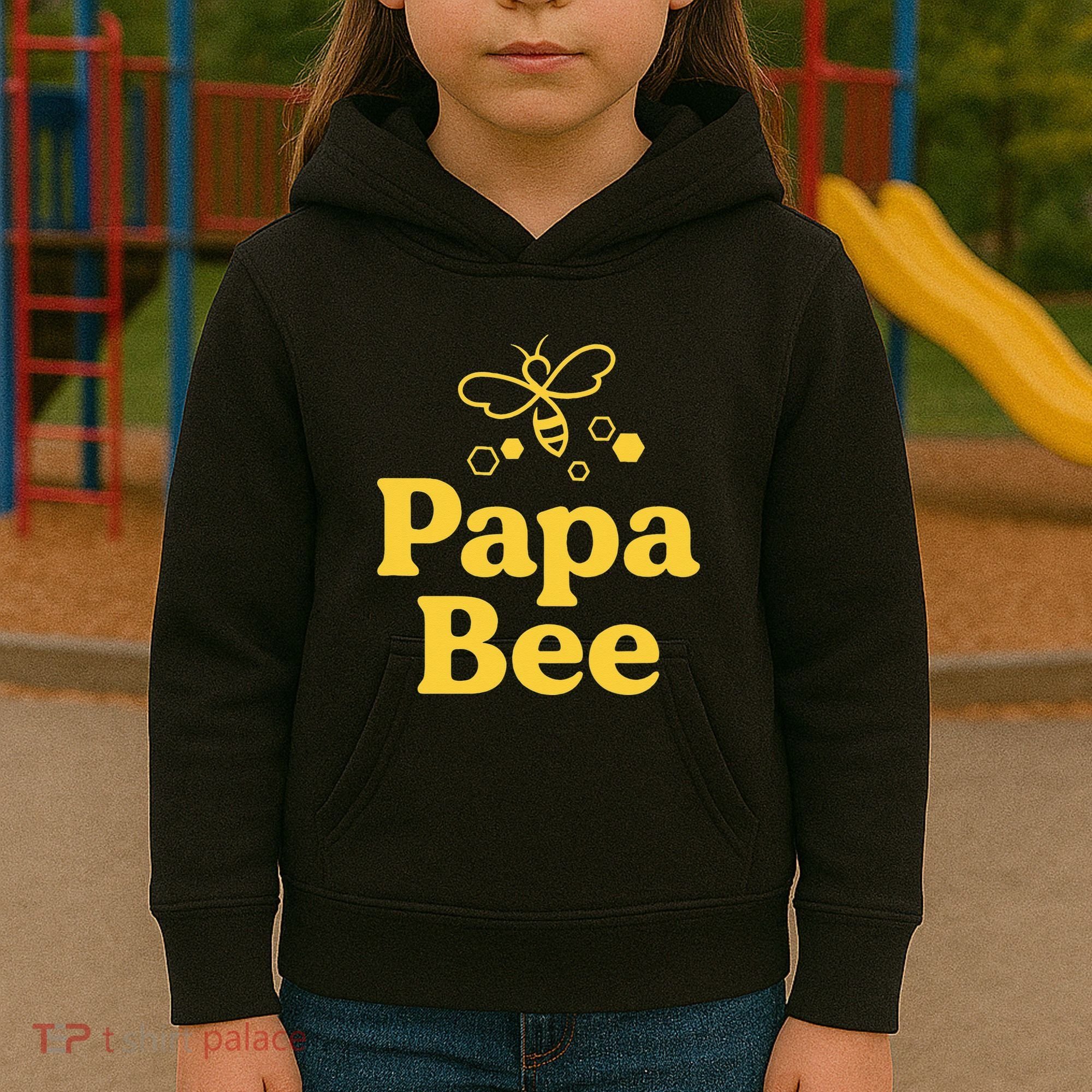 Dad Papa Bee Matching Family Bumblebee Birthday Party Kids Hoodie