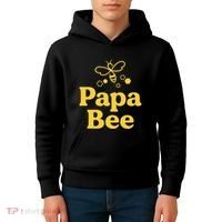 Dad Papa Bee Matching Family Bumblebee Birthday Party Kids Hoodie thumb 4