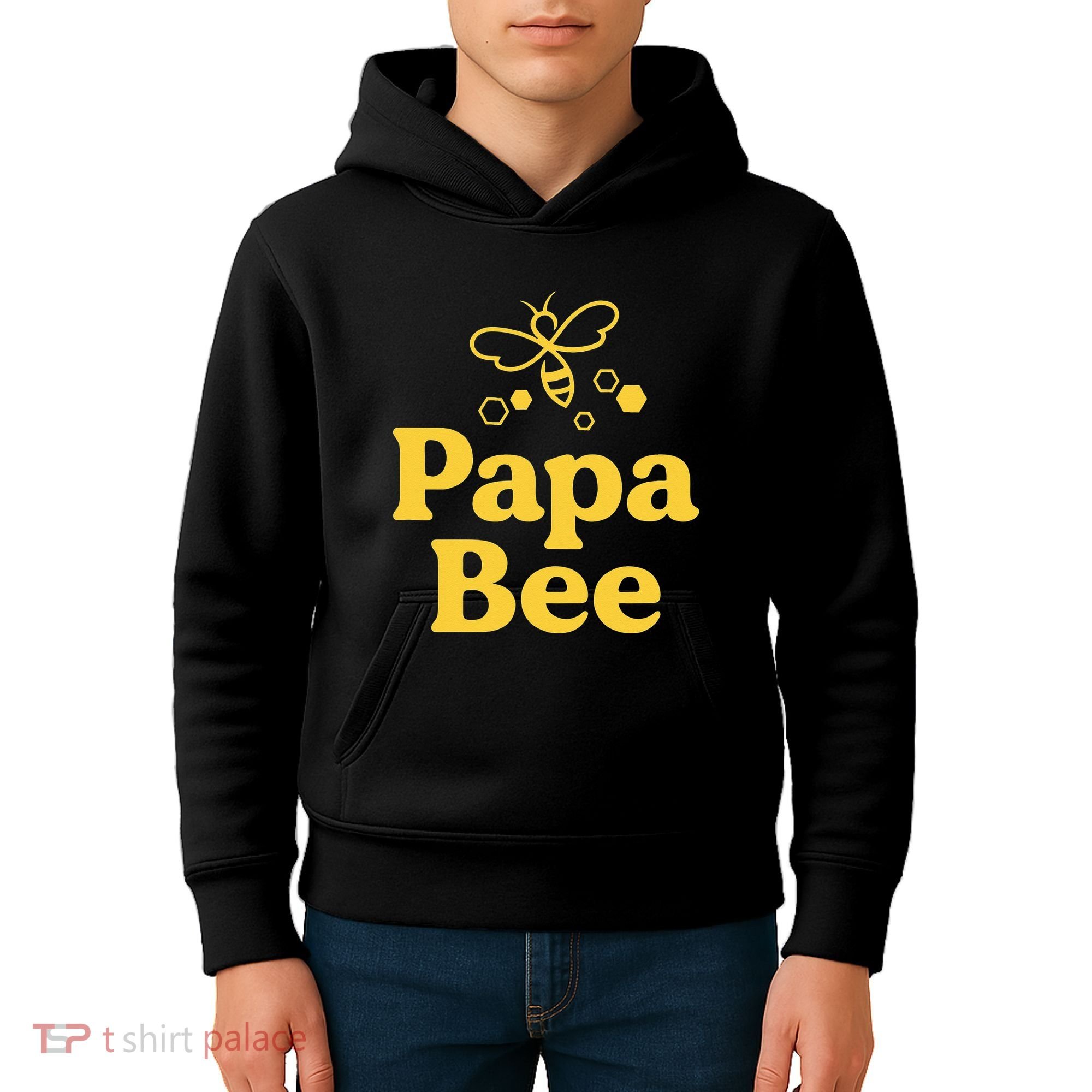 Dad Papa Bee Matching Family Bumblebee Birthday Party Kids Hoodie