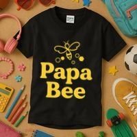 Dad Papa Bee Matching Family Bumblebee Birthday Party Kids T-Shirt thumb 3
