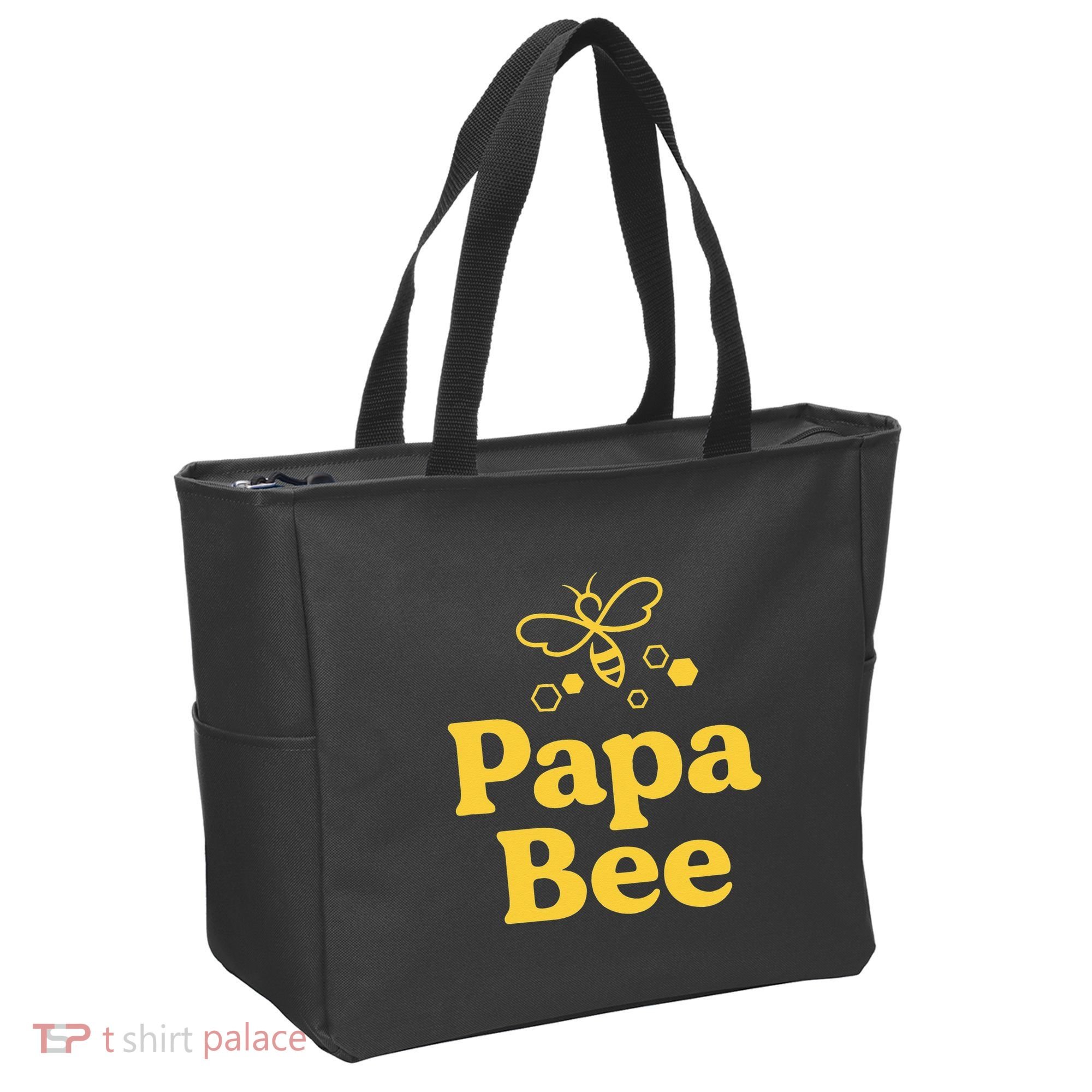 Dad Papa Bee Matching Family Bumblebee Birthday Party Tote Bag