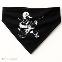 Duck Playing Bass Guitar For Animal Playing Guitar USA-Made Doggie Bandana thumb 0