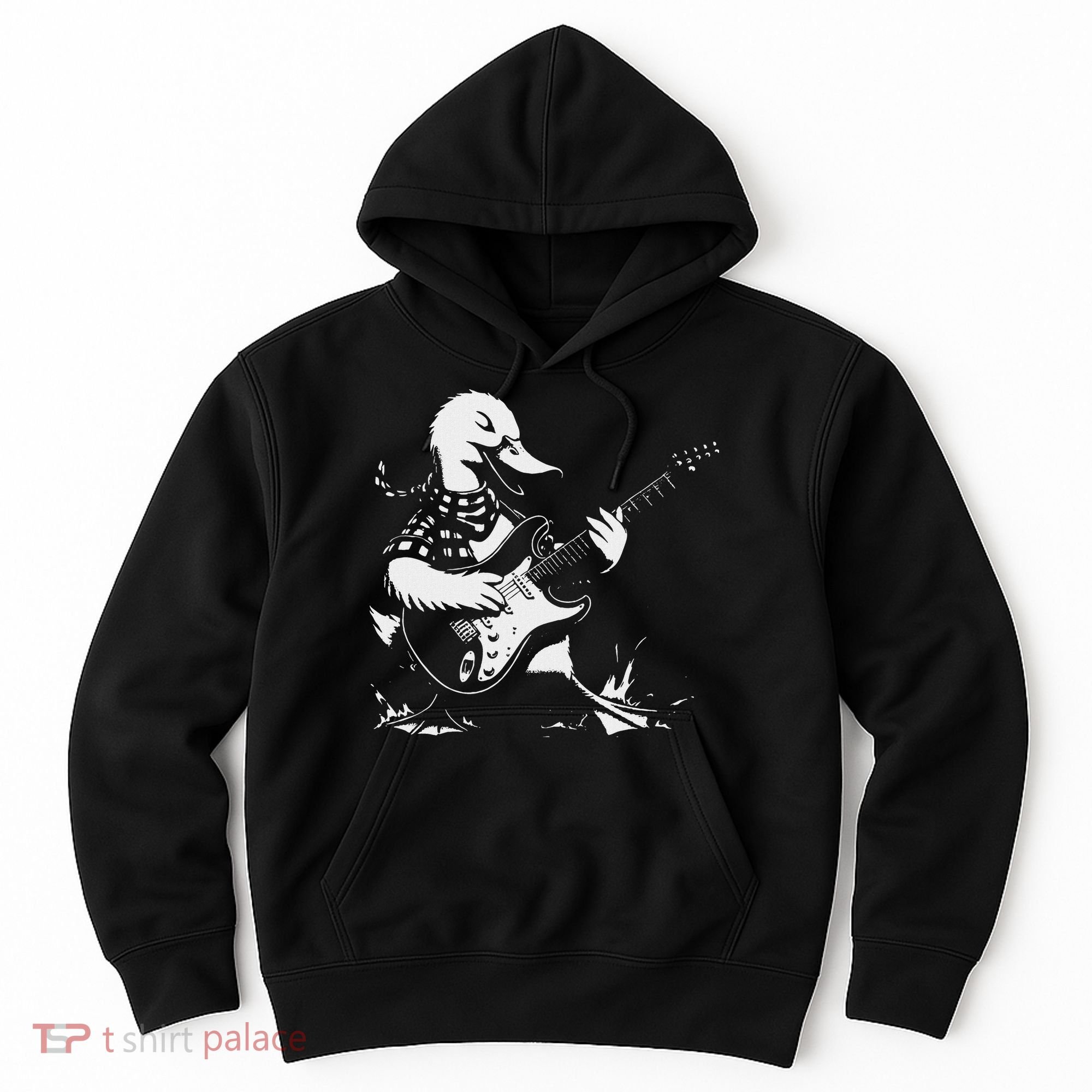 Duck Playing Bass Guitar For Animal Playing Guitar Hoodie