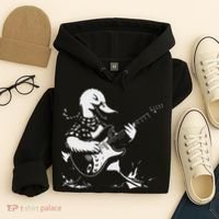 Duck Playing Bass Guitar For Animal Playing Guitar Hoodie thumb 4