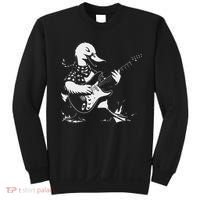 Duck Playing Bass Guitar For Animal Playing Guitar Sweatshirt thumb 0