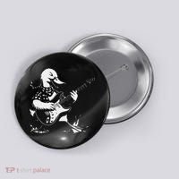Duck Playing Bass Guitar For Animal Playing Guitar Button thumb 0
