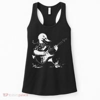 Duck Playing Bass Guitar For Animal Playing Guitar Women's Tank Top thumb 0