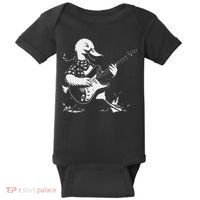 Duck Playing Bass Guitar For Animal Playing Guitar Baby Bodysuit thumb 0
