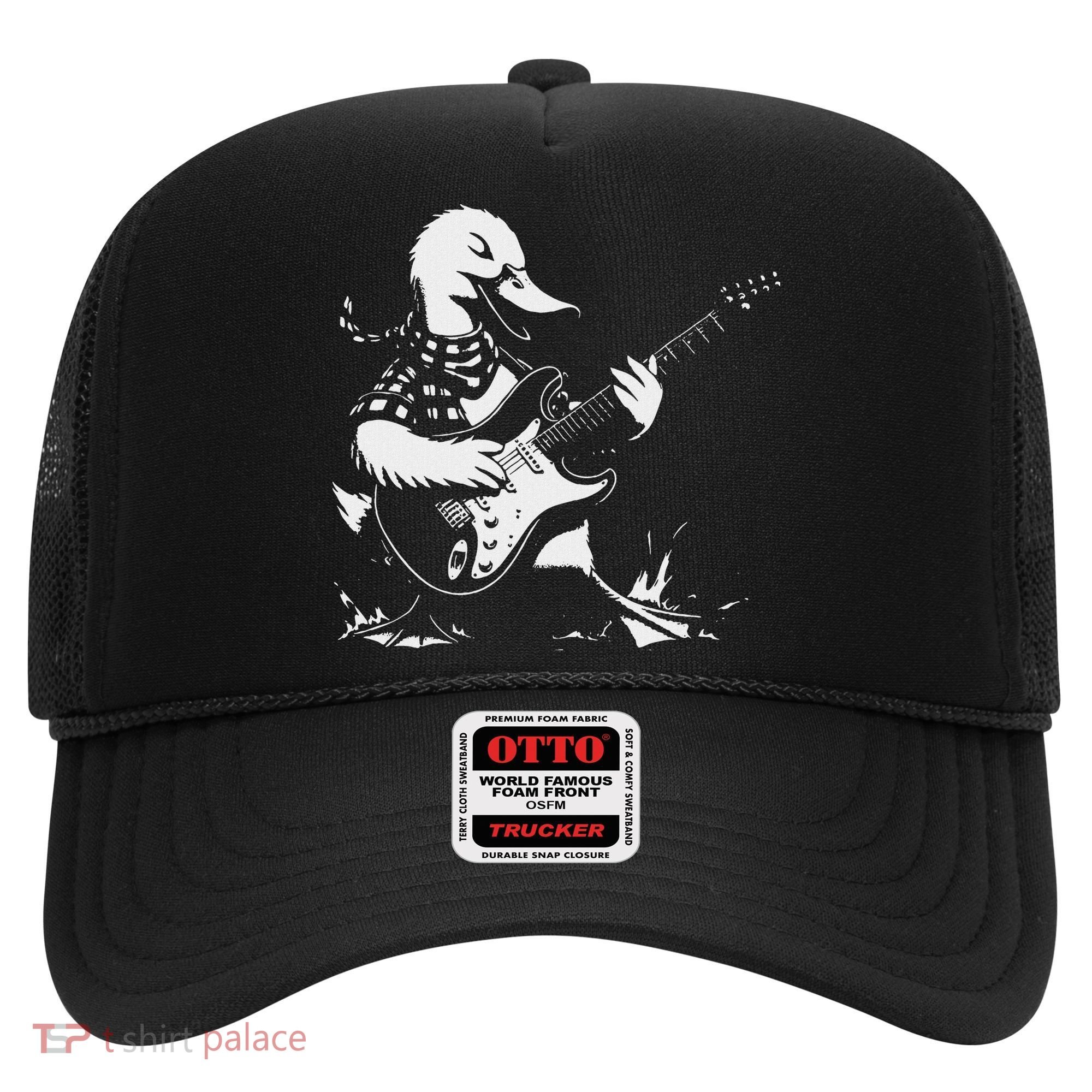 Duck Playing Bass Guitar For Animal Playing Guitar Hat