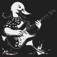Duck Playing Bass Guitar For Animal Playing Guitar Hat thumb 2