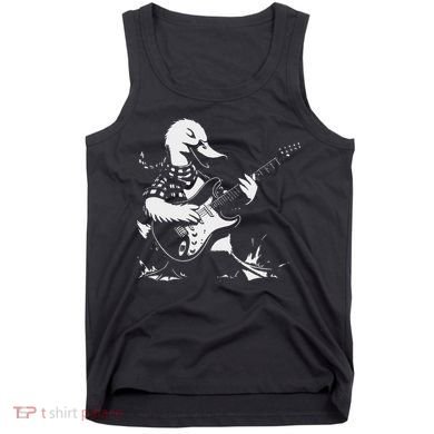 Duck Playing Bass Guitar For Animal Playing Guitar Tank Top