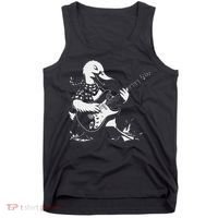 Duck Playing Bass Guitar For Animal Playing Guitar Tank Top thumb 0