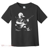 Duck Playing Bass Guitar For Animal Playing Guitar Toddler T-Shirt thumb 0