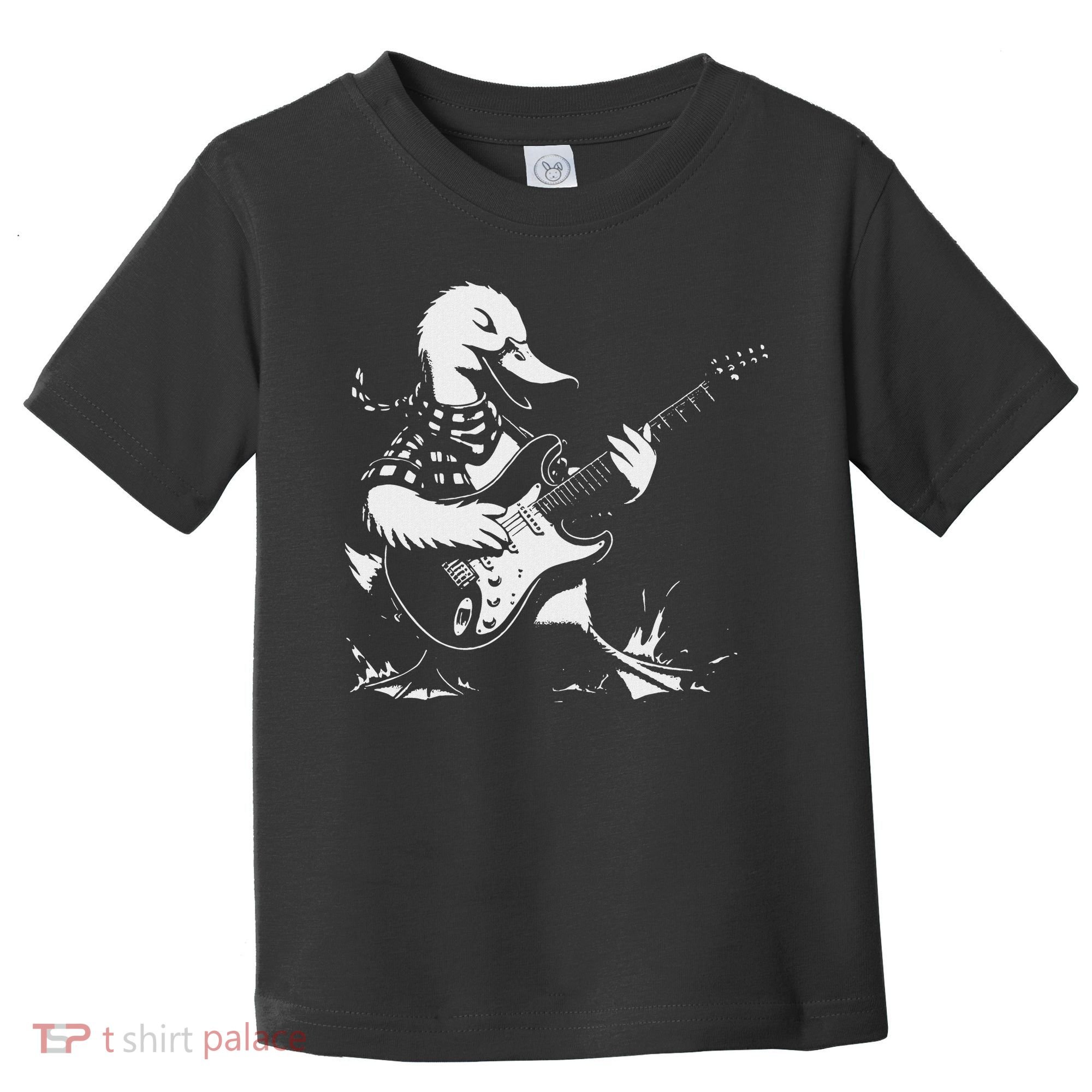 Duck Playing Bass Guitar For Animal Playing Guitar Toddler T-Shirt