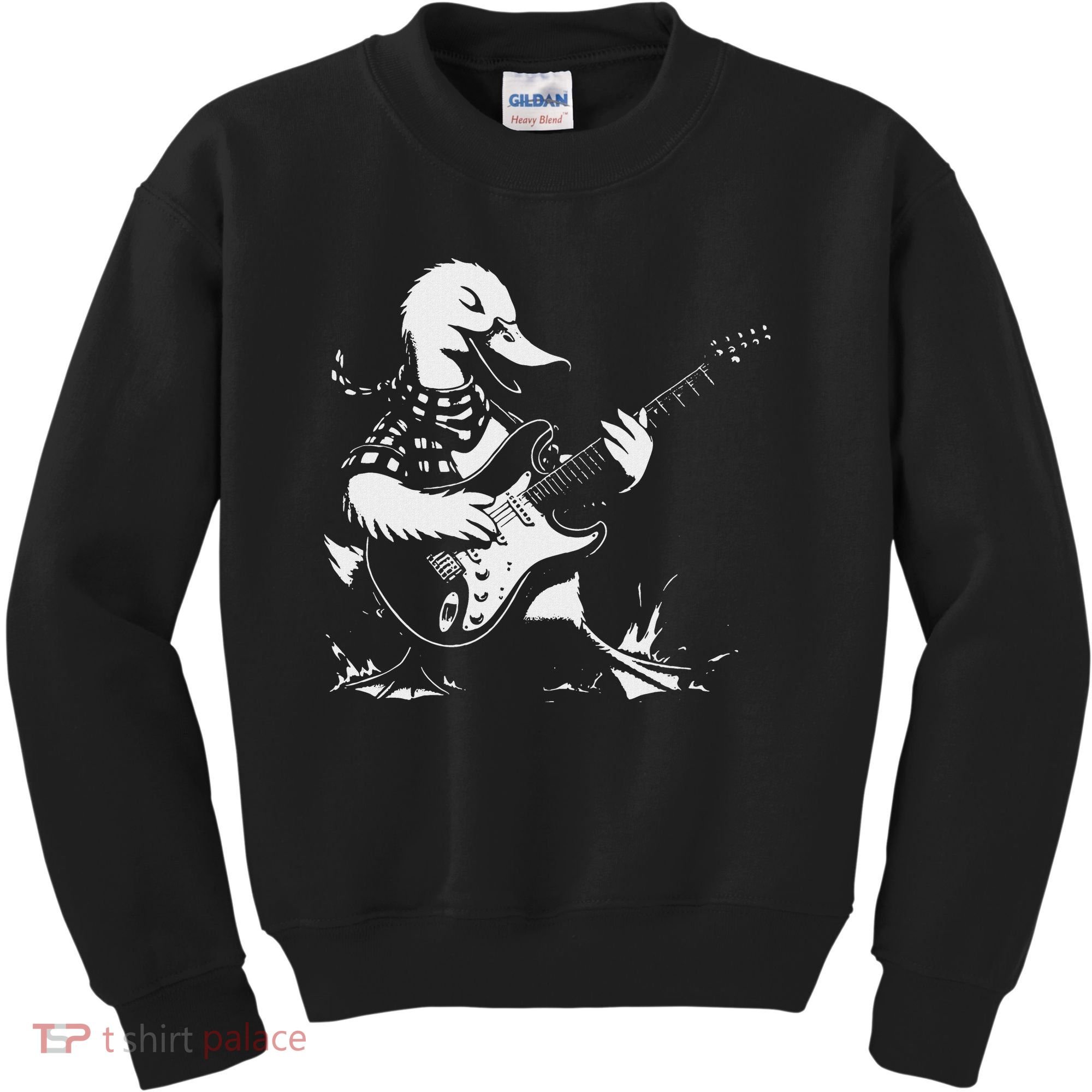 Duck Playing Bass Guitar For Animal Playing Guitar Kids Sweatshirt