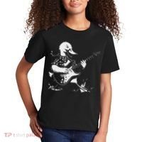 Duck Playing Bass Guitar For Animal Playing Guitar Kids T-Shirt thumb 2
