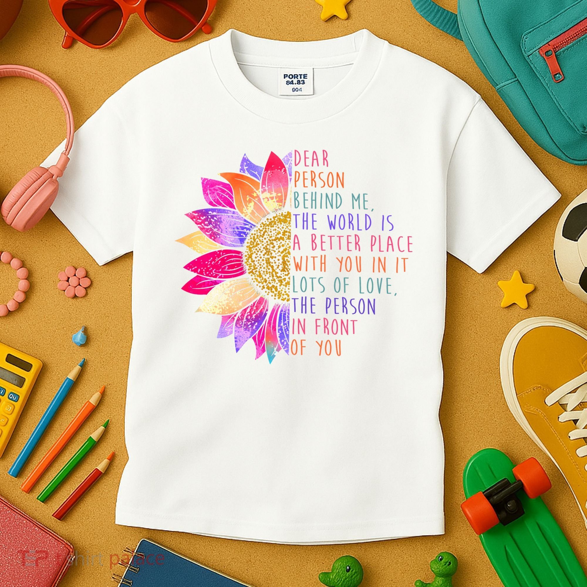 Dear Person Behind Me The World Is A Better Place With You In It Kids T-Shirt