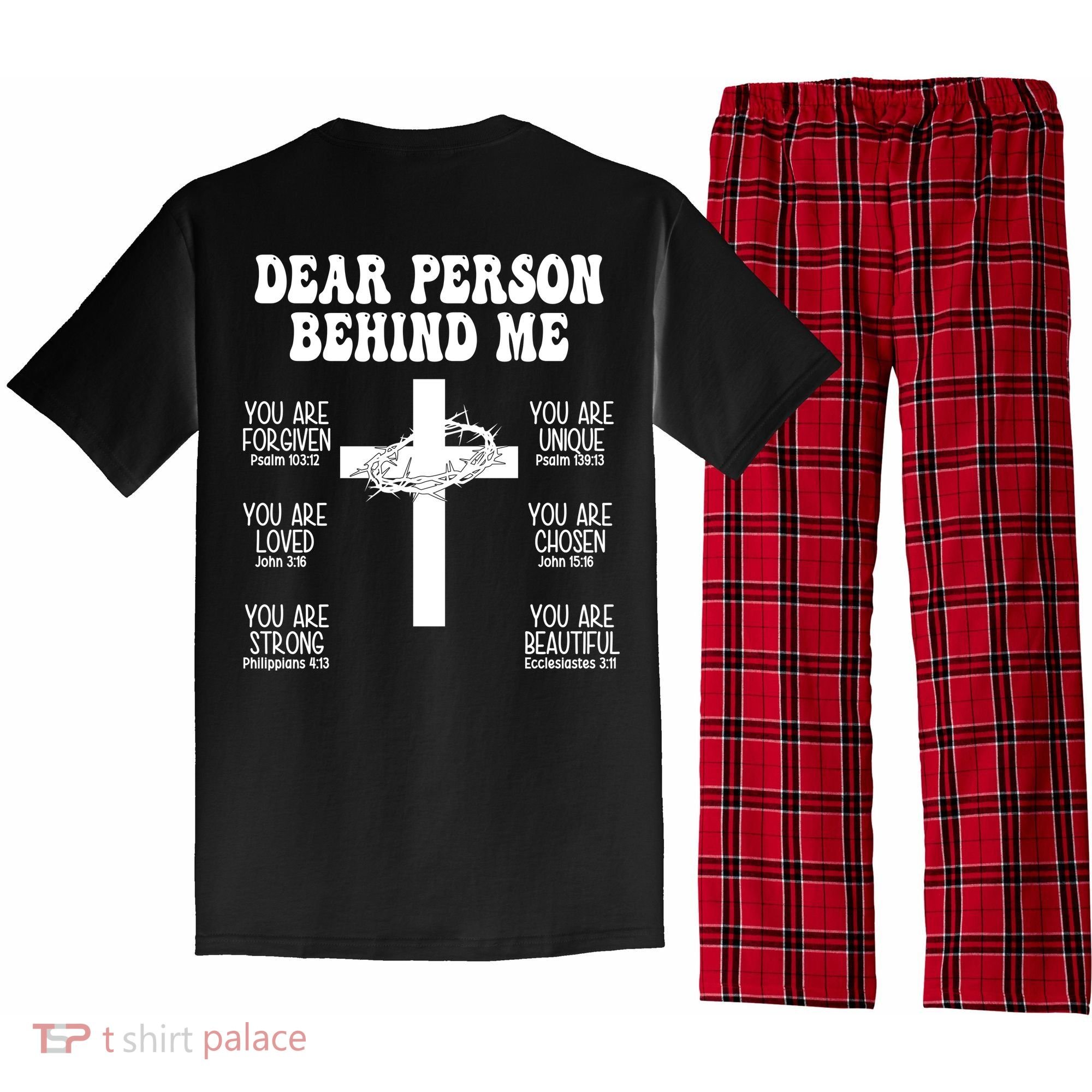 Dear Person Behind Me Christian Jesus Front & Back Pajama Set