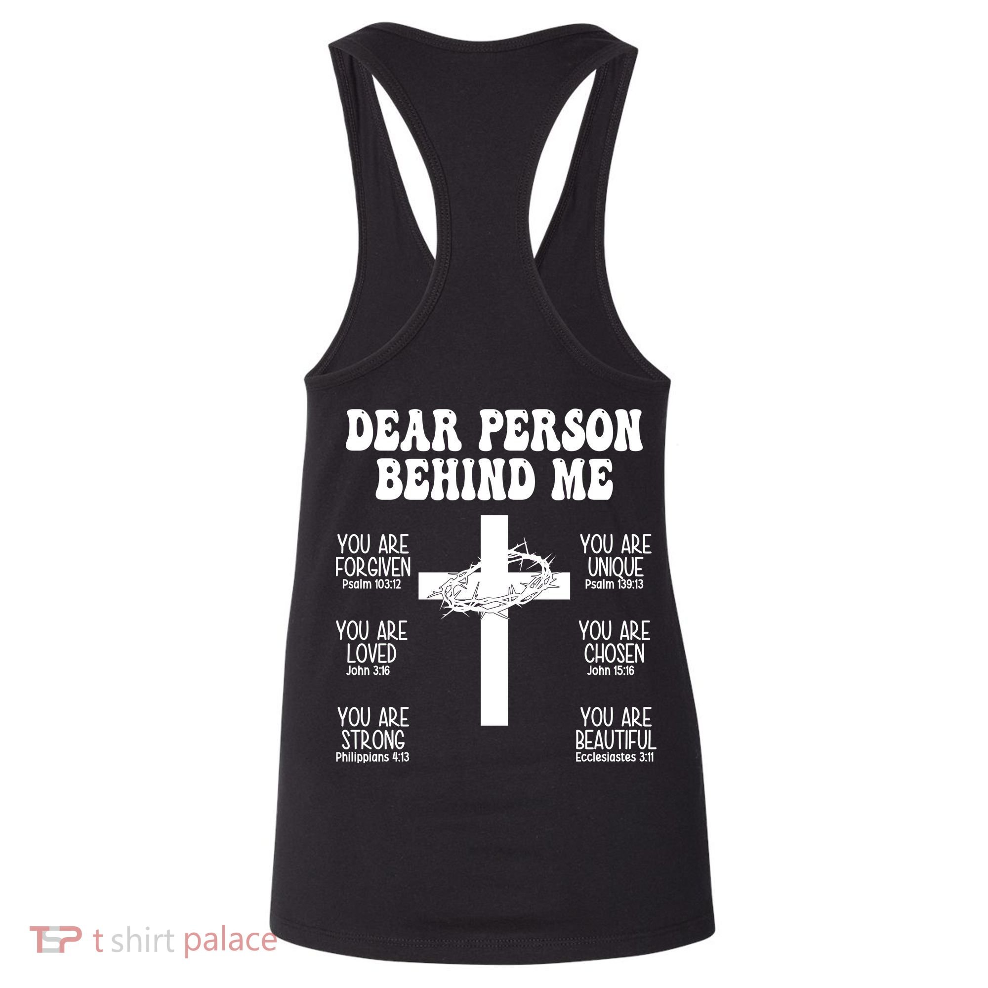 Dear Person Behind Me Christian Jesus Front & Back Women's Tank Top