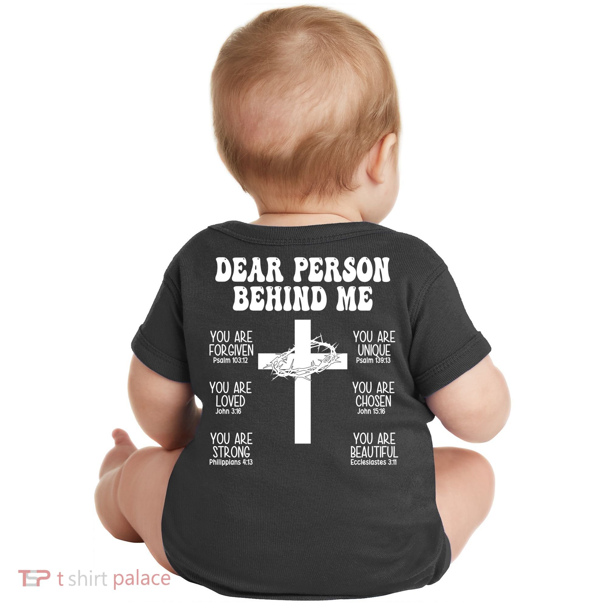 Dear Person Behind Me Christian Jesus Front & Back Baby Bodysuit