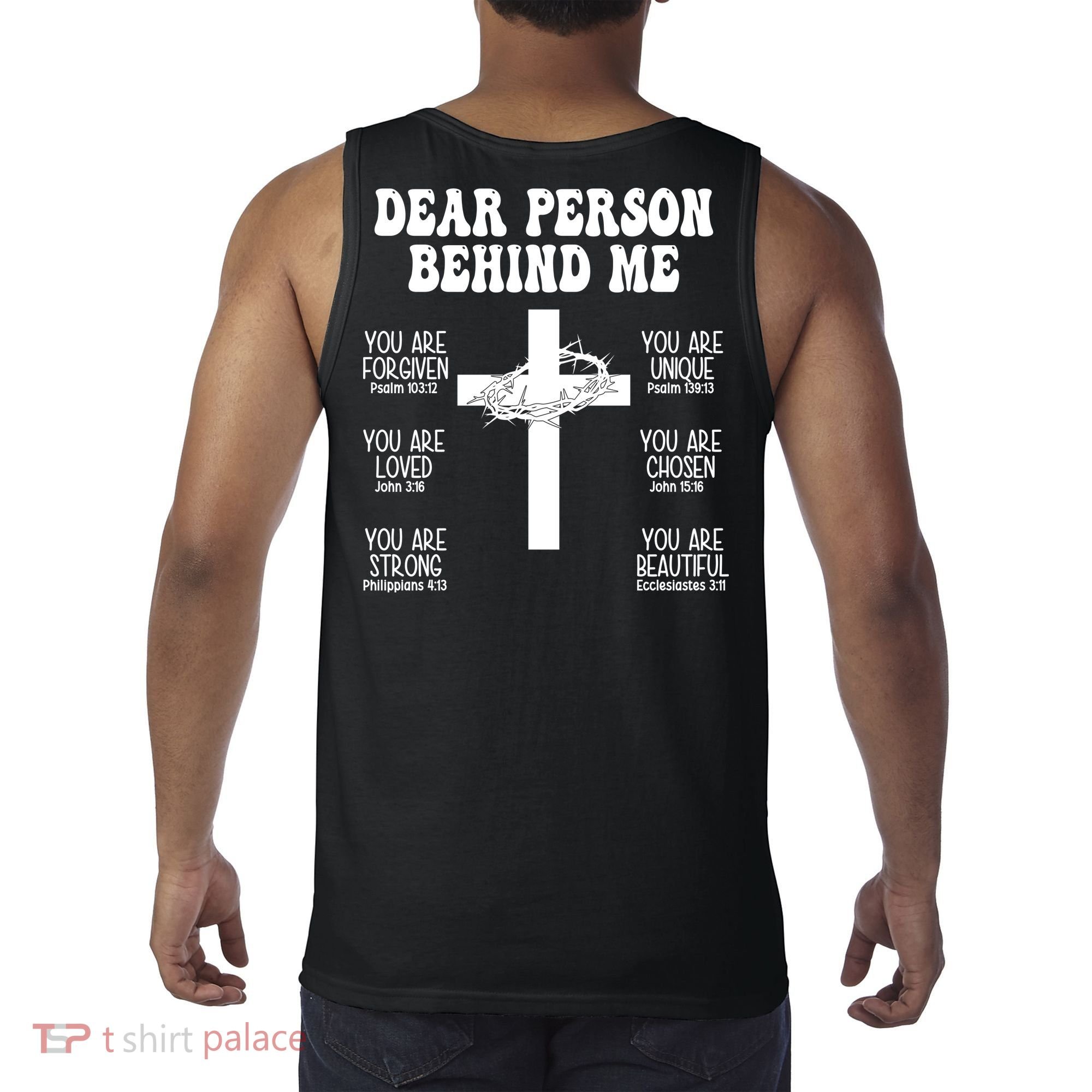 Dear Person Behind Me Christian Jesus Front & Back Tank Top