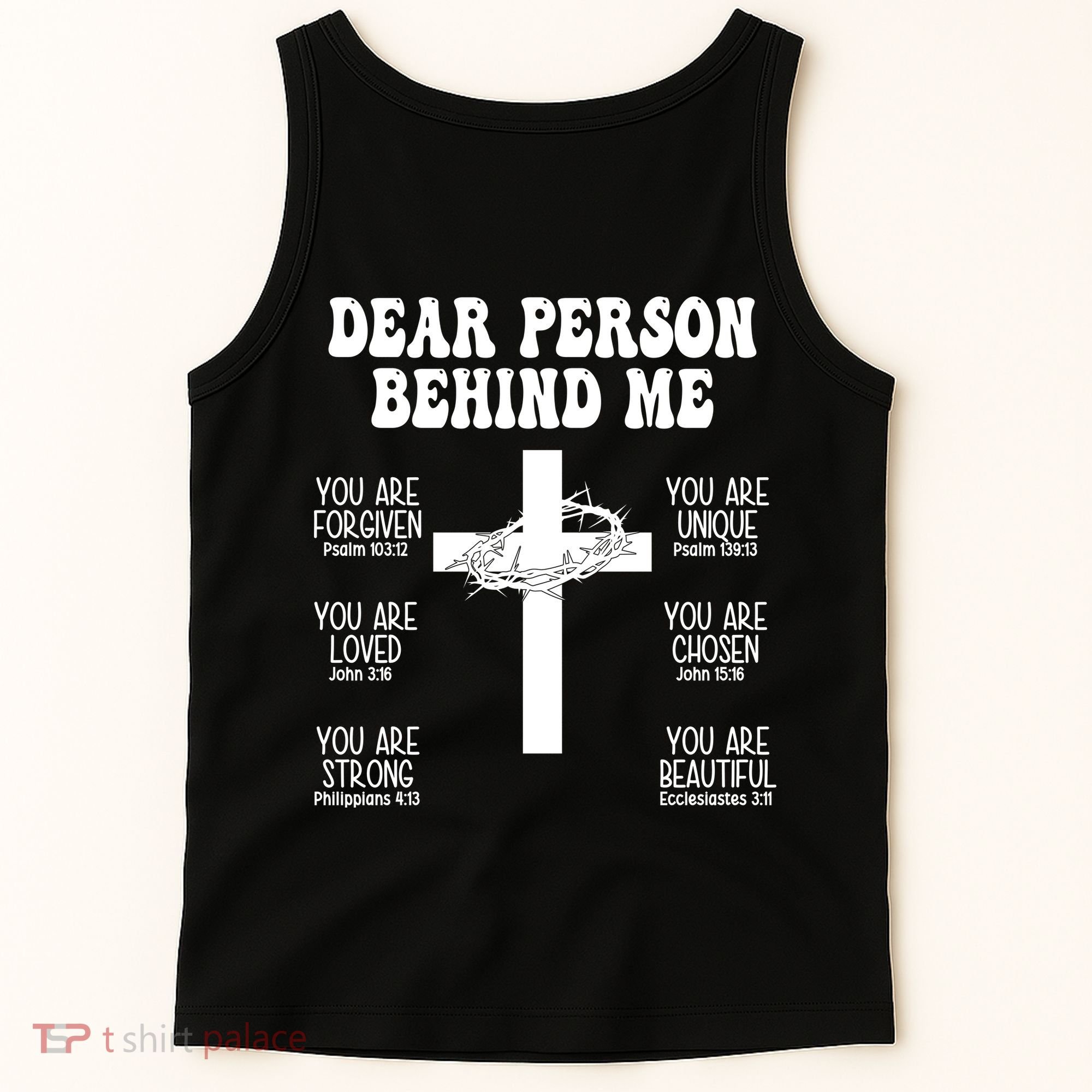 Dear Person Behind Me Christian Jesus Front & Back Tank Top