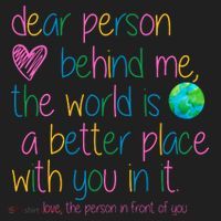 Dear Person Behind Me The World Is A Better Place With You Beanie thumb 2