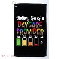 Daycare Provider Battery Life Daycare Teacher Day Gift Golf Towel thumb 0