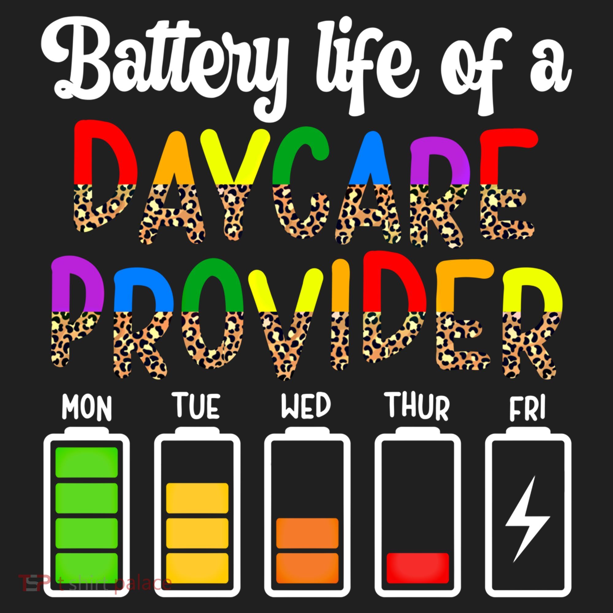 Daycare Provider Battery Life Daycare Teacher Day Gift Golf Towel