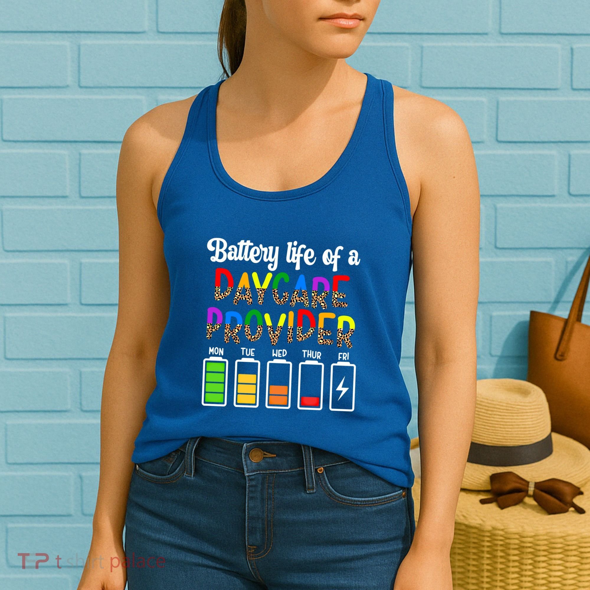 Daycare Provider Battery Life Daycare Teacher Day Gift Women's Tank Top