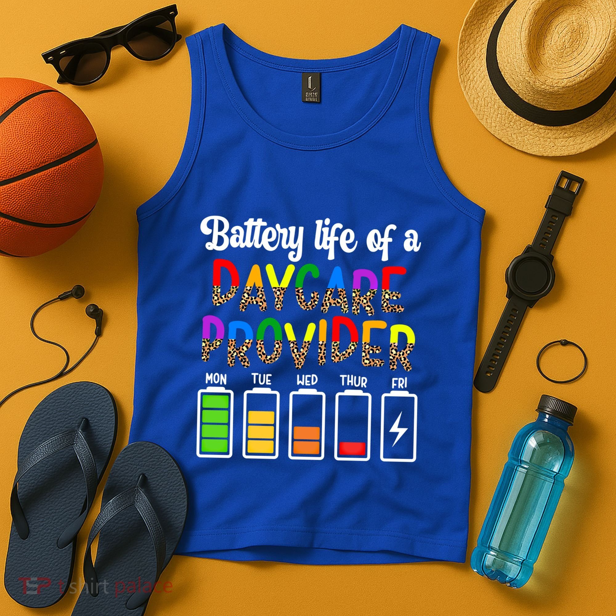 Daycare Provider Battery Life Daycare Teacher Day Gift Tank Top
