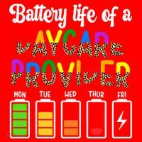 Daycare Provider Battery Life Daycare Teacher Day Gift Santa Hat thumb 1