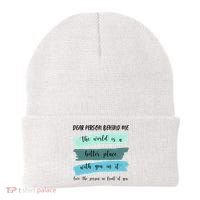 Dear Person Behind Me Mental Health Awareness Beanie thumb 0