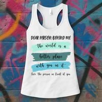 Dear Person Behind Me Mental Health Awareness Women's Tank Top thumb 3