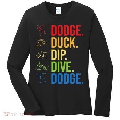 Dodgeball Player Ball Game Dodgeballer Women's Long Sleeve Shirt