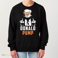 Donald Pump Bitcoin Funny Trump 2024 Crypto American Flag Women's Sweatshirt thumb 0