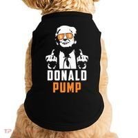 Donald Pump Bitcoin Funny Trump 2024 Crypto American Flag Doggie Tank thumb 0