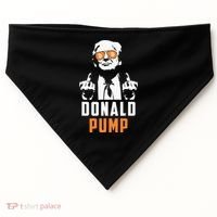 Donald Pump Bitcoin Funny Trump 2024 Crypto American Flag USA-Made Doggie Bandana thumb 0